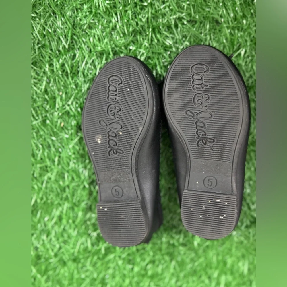 Car & Jack‎ Black Kids Dress Shoes with Bow Size 5